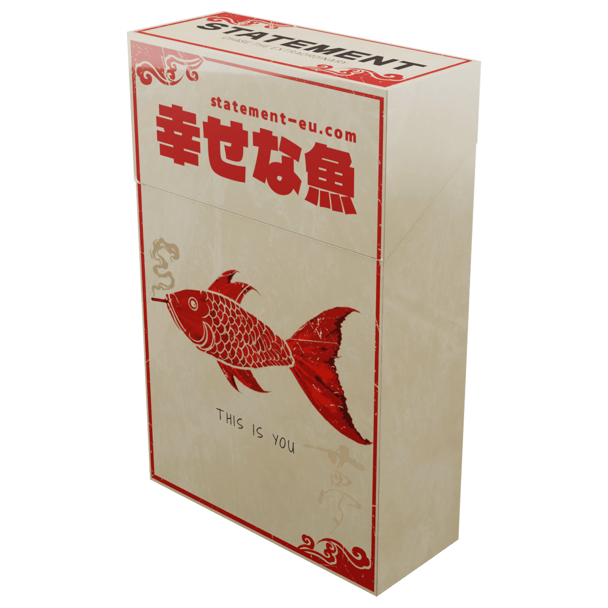 Japanese koi fish cigarette pack