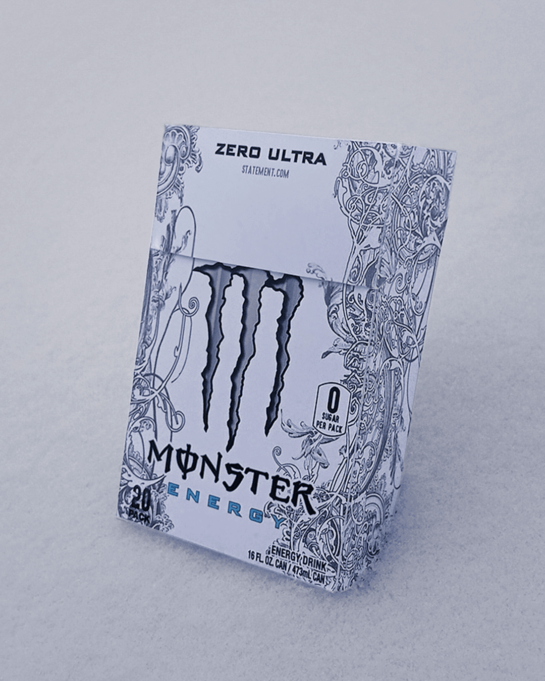 Monster energy cigarette pack front view shop